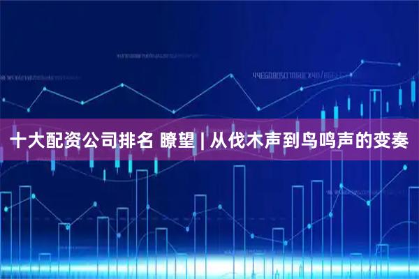 十大配资公司排名 瞭望 | 从伐木声到鸟鸣声的变奏